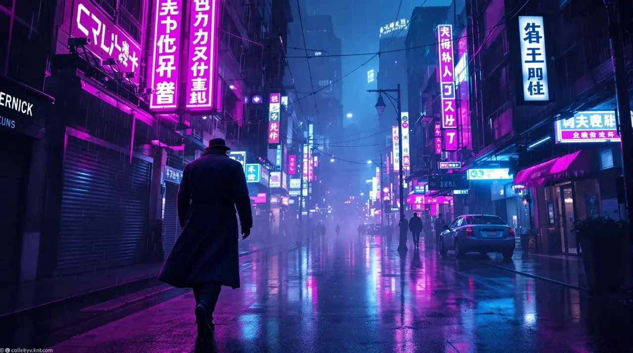 霓虹夜行者 - 雨夜霓虹都市，侦探调查一桩AI记忆盗窃案